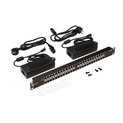 ������ POE 19" Lanmaster LAN-PP24-POE/A2, 24 �����, � ����� ������� ������� 48V, 120W