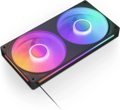 ����� ��� ������� ��/ Case Cooler NZXT F240 RGB Core (120x120x25mm, 4-pin PWM, RGB, 75.12CFM, 30dBA, 2400RPM, Black, Single-Frame RGB Fan Unit)