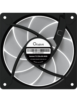 �������� ������������ (3 ��) Ocypus Gamma F12 Elite BK ARGB 3 IN 1, 120x120x25mm, 4-PIN PWM, 600-1800 RPM, 26 DBA MAX, HYDRO BEARING