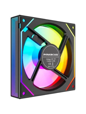 ���������� Powercase (M52-12 ARGB) Black 120x120x25�� (PWM, 100��./���, 4pin PWM (M+F)+ 3pin ARGB (M+F), 600-1800�10% ��/���) Bulk