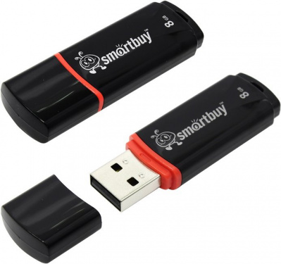 USB Flash ���������� 8Gb SmartBuy Crown Black (SB8GBCRW-K)