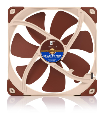 Noctua NF-A14 5V PWM (NF-A14 5V PWM) - 140mm 1 �e�������� ��� �������, 1500 ��/���, 24.6 ��, 4-pin PWM