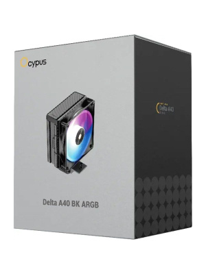 ����� Ocypus Delta A40 BK ARGB, 120mm ARGB FAN, Top Panel, 4 HEAT PIPES, 4-PIN PWM, 500-2000 RPM, 29DBA, HYDRO BEARING, LGA115X/1200/1700/18XX, AM4/AM5