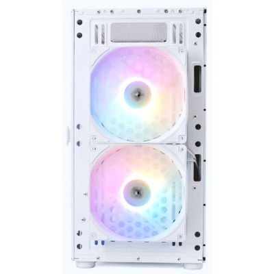 ������ XASTRA  A305M 3FRGB White mATX/Mesh/ tempered glass / 2x140mm + 1x120mm FRGB fans/ Door/ A305M-2FC14F-1FC12F-D-WH