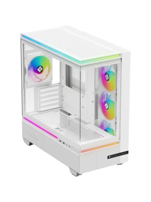 ������ Thermalright M10 FAN4-C, Mini-Tower, TG, 4x120mm ARGB, 2xUSB-A 3.0, 1xUSB Type-C, mATX, mITX White