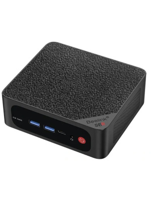 ����-�� Beelink SER5 Max, AMD Ryzen 7 7735HS/24 �� DDR4/500 �� SSD/AMD Radeon Graphics/��� ��, ������ (BL/SER5 MAX/7735HS/24G/500G/2,5G*1/Black)