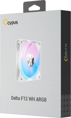 ���������� � ������ ID-Cooling Fan Ocypus Delta F12 WH ARGB, White (Delta-F12-WH1AM00X-GL)