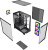 Корпус ПК HSPD F550-TGBK-ARGB, Midi-Tower, без БП, Black Корпус ПК HSPD F550-TGBK-ARGB, Midi-Tower, без БП, Black