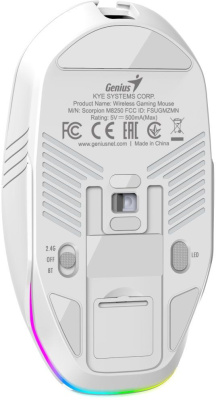 ���� ������������ Genius Scorpion M58250, RGB, AI COPILOT, 800/1600/2400/3200 DPI, color: white