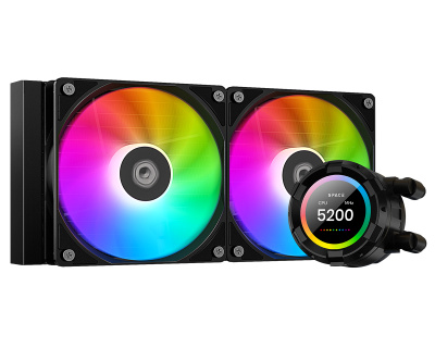 �������� �������� ���������� ID-COOLING SL240 XE LGA20XX/1700/1200/115X/AM5/AM4 (TDP 3000W, PWM, LCD Display, DUAL ARGB FAN 120mm) RET