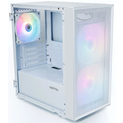 ������ XASTRA  A305M 3FRGB White mATX/Mesh/ tempered glass / 2x140mm + 1x120mm FRGB fans/ Door/ A305M-2FC14F-1FC12F-D-WH