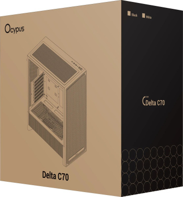 ������ Ocypus Delta C70 BK ��� ��, Midi-Tower, Black