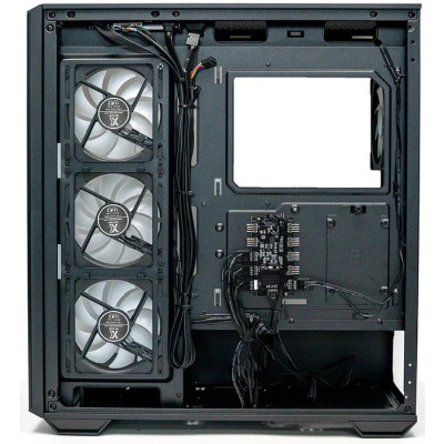 ������ XASTRA Q600 4ARGB-C10 Black ATX/Aquarium/Screewless/3x120mm ARGB PWM FM fans/Argb+PWM HUB 10port/ Q600-4FM12A-C10