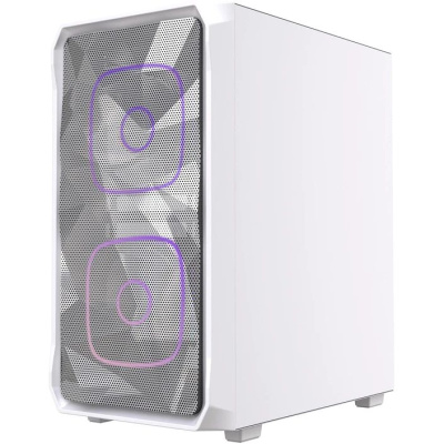 ������ Powercase Mistral SM06 ARGB, Tempered Glass, 3x120mm ARGB PWM fans, �����, mATX  (CMMSM06W-A3)