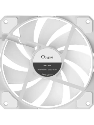 ���������� ��� ������� Ocypus Beta F12 WH ARGB, 120x120x25mm, 4-PIN PWM, 800-1600 RPM, 29 DBA MAX, HYDRO BEARING