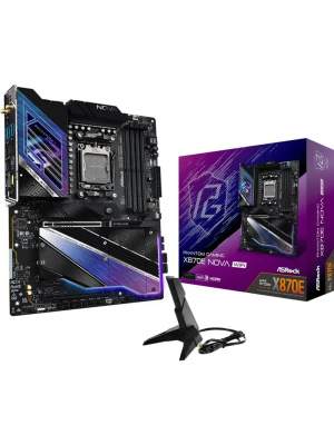 ����������� ����� Asrock X870E NOVA WIFI Socket AM5 AMD X870E 4xDDR5 ATX AC`97 8ch(7.1) 5Gigabit RAID+HDMI
