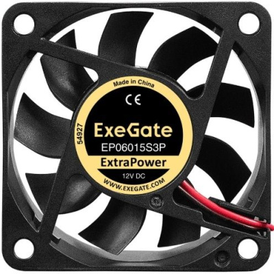 Exegate EX297029RUS ���������� 12� DC ExeGate ExtraPower EP06015S3P (60x60x15 ��, Sleeve bearing (��������� ����������), 3pin, 4800RPM, 32dBA)
