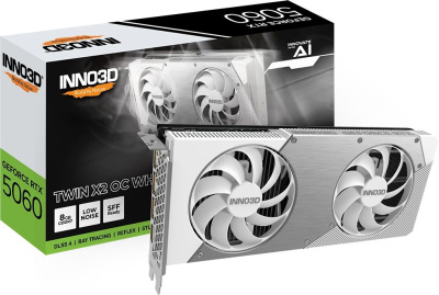 ���������� Inno3D NVIDIA GeForce RTX 5060 Twin X2 OC White 8Gb (N50602-08D7X-195070W)
