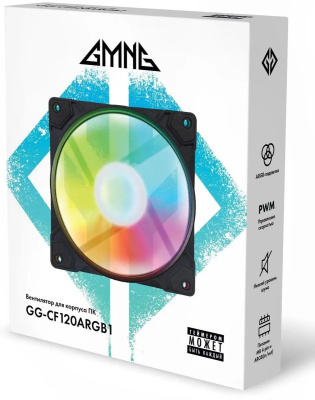 ���������� GMNG GG-CF120ARGB1-PWMBK ARGB 120x120x25mm ������ 4-pin 20-28dB 130gr Ret
