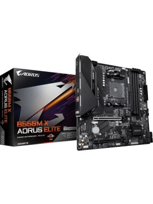 ����������� ����� Gigabyte B550M X A ELITE Soc-AM4 AMD B550 4xDDR4 mATX AC`97 8ch(7.1) 2.5Gg RAID+HDMI+DP