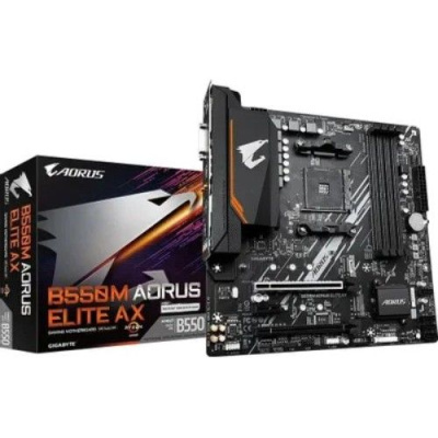 ����������� ����� Gigabyte B550M AORUS ELITE AX, SocketAM4, AMD B550, mATX, Ret