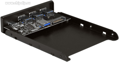 Exegate EX283579RUS ������ USB �� �������� ������ ExeGate U3H-623, 3,5", 3*USB3.0+1*TypeC, ������, ������, ������������� � ���. �����