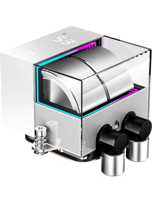 ������� ���������� PCCooler DS360 Pro Digital WH (310W, 360mm, LED temp., White, Fans: 3x120mm, 66CFM, 34.3dBA, 2200RPM/ Pump height 85 mm, 15dBA, 2600RPM, Rad thickness 27mm/ S: 1851, 1700, 1200, 115X, 20XX, AM5, AM4)