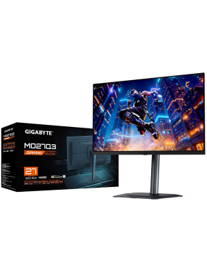 ������� Gigabyte MO27Q3 EK 27" Black (QD OLED, 2560 x 1440, 360Hz, 0,03ms, 250cd/m->1000(�������), 1500:1, 2xHDMI-2.1, DP-1.4, 3xUSB3.2, USB Type-C(18��),Pivot