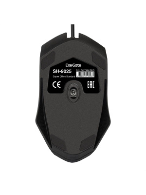 ���� ExeGate SH-9025 black, optical, 3btn/scroll, 1000dpi, USB, OEM EX279941RUS