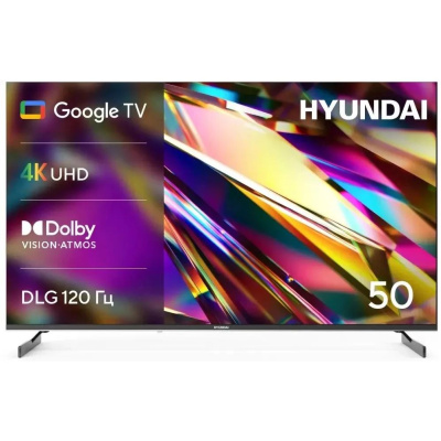 ��������� LED Hyundai 50" H-LED50BU7011 Google TV Frameless ������ 4K Ultra HD 60Hz DVB-T DVB-T2 DVB-C DVB-S DVB-S2 USB WiFi Smart TV