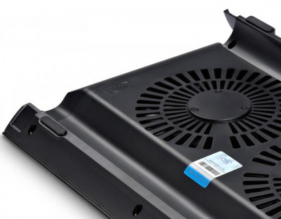 ��������� ��� �������� 17" Deepcool N8 BLACK 380x278x55mm 2xUSB 1244g 25dB ������
