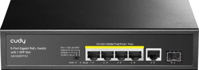 ���������� Cudy GS1005PTS1 (L2) 5x1����/� 1SFP 4PoE+ 120W �������������