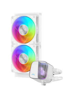 ������� ���������� ��� ���������� SAMA L70 240WH (290W, 240mm, White, ARGB/ Fans: 2x120mm, 72.3CFM, 28dBA, 2200RPM/ Pump height 66mm, 3000RPM, Rad thickness 27mm/ S: 1851, 1700, 1200, 115X, AM5, AM4)