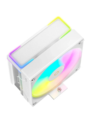 ����� ��� ���������� Ocypus Delta A40 SE WH ARGB (190W, 4-pin PWM, 147mm, Al/Cu, 4x6mm, ARGB, 1x120mm, 60CFM, 31dBA, 1800RPM, S: 1851/1700/1200/115X, AM5/AM4, white)