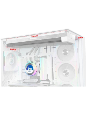������� �������� ���������� Lian Li HydroShift II LCD-C 360N (GHS2LCD36W WHITE) /  W/O Fans / G89.GHS2LCD36W.R0