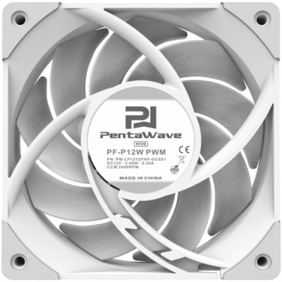 ���������� PentaWave PF-P12W PWM / 120mm 4 pin MFDB 600-2400rpm 71,3CFM 32.5dBA / White