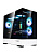 ������ ZALMAN P30 BW, MATX, BLACK/WHITE, WINDOW, 2x3.5", 3x2.5", 1xUSB TYPE-C, 1xUSB3.0, SIDE 2x120mm ARGB, REAR 1x120mm ARGB