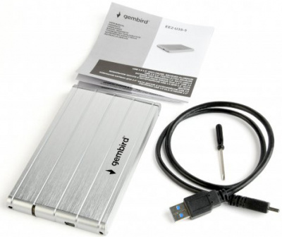 ������� ������ 2.5" Gembird EE2-U3S-5-S �������, USB 3.0, SATA, �� 2 ��, ������