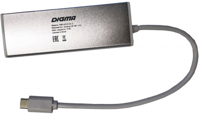 USB-������������ Digma HUB-4U3.0-UC-S