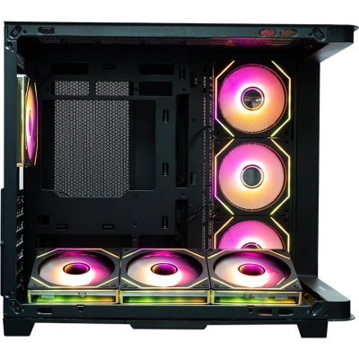 ������ XASTRA QR600 7ARGB C10-UC  Black ATX/Aquarium/Curve Glass //Led Strip/7x120mm ARGB PWM FM fans/Argb+PWM HUB 10port/ Type-C/ QR600-7FM12A-C10-UC-L