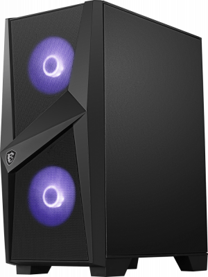 ������ MSI MAG FORGE 100M / mid-tower, ATX, tempered glass side panel / 2x RGB 120mm & 1x 120mm fans inc. / MAG FORGE 100M
