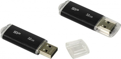 USB Flash ���������� 32Gb Silicon Power Ultima U02 Black (SP032GBUF2U02V1K)