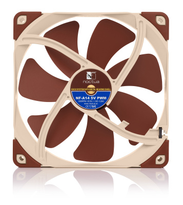 Noctua NF-A14 5V PWM (NF-A14 5V PWM) - 140mm 1 �e�������� ��� �������, 1500 ��/���, 24.6 ��, 4-pin PWM