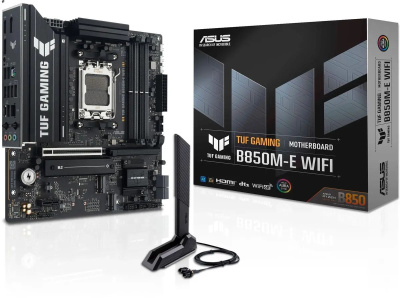 ����������� ����� ASUS TUF GAMING B850M-E WIFI, SocketAM5, AMD B850, mATX, Ret 90MB1LS0-M0EAY0