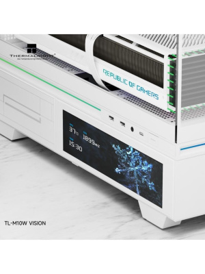 ������ Thermalright M10 Vision FAN4-M, Mini-Tower, TG, LCD, 4x120mm ARGB, 2xUSB-A 3.0, 1xUSB Type-C, mATX, mITX White