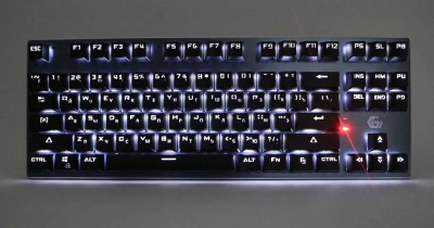 ���������� ������������ Gembird KBW-G540L, ������������,BT 5.0/2,4���, ���,������.Outemu Blue,87 ��.,���.���.