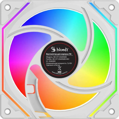 ���������� ��� ������� Bloody BD-CF120ARGB5 ARGB 120�120x25 ����� 4-pin 26�� (BD-CF120ARGB5-WH) Ret