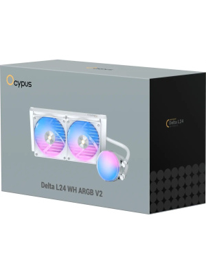 ������� �������� ���������� Ocypus Delta L24 WH ARGB V2, 240mm, ARGB Pump,2x120mm ARGB fans, LGA115X/1200/1700/18XX, AM4/AM5