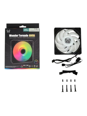 ����� ��� ������� Scythe Wonder Tornado 120 ARGB (120x120x26mm, 4-pin PWM, ARGB, 75.17CFM, 35.57dBA, 2500RPM, Black)