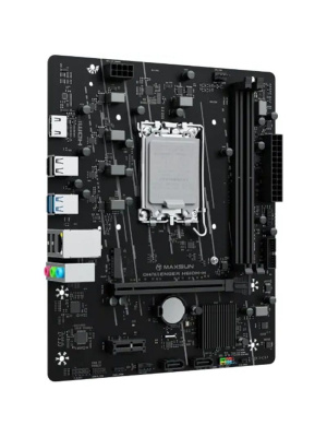 ����������� ����� MAXSUN MS-Challenger H610M-H V1, LGA1700, H610, 2*DDR4, 3*SATA3, M.2, 2*USB 3.2, 4*USB 2.0, 1*PCIEx16, 1*PCIEx1, HDMI,  mATX